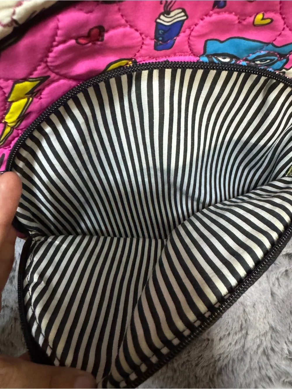 Betsey Johnson Hot Pink Quilted Kids Graphic Backpack